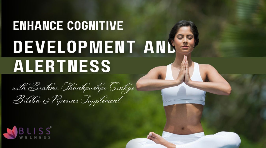 Enhance Cognitive Development and Alertness with Brahmi, Shankpushpi, Ginkgo Biloba & Piperine Supplement