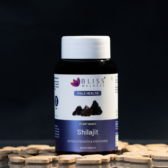 Bliss Welness JoshBliss Natural Strength Vitality Vigor | Pure Shilajit Extract (1000mg) | Enhanced Stamina & Endurance Ayurvedic Herbal Supplement - 60 Vegetarian Tablets